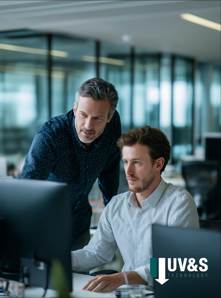 IT Helpdesk team collaborating to enhance accountability and support for users in a modern office environment.